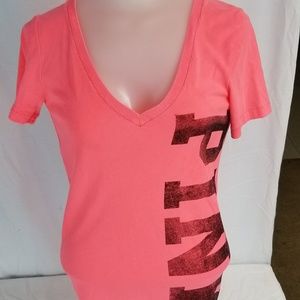 Pink Victoria Secret V-Neck Tee Size XS